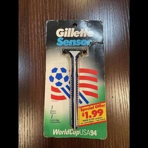 Original Gillette Sensor Razor Metal Shaver Handle Blade 1994 WorldCupUSA94‎ #2